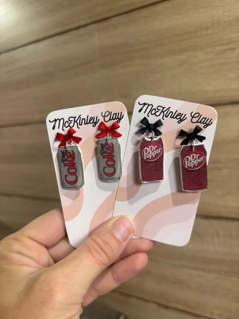 Soda & Bow Dangles